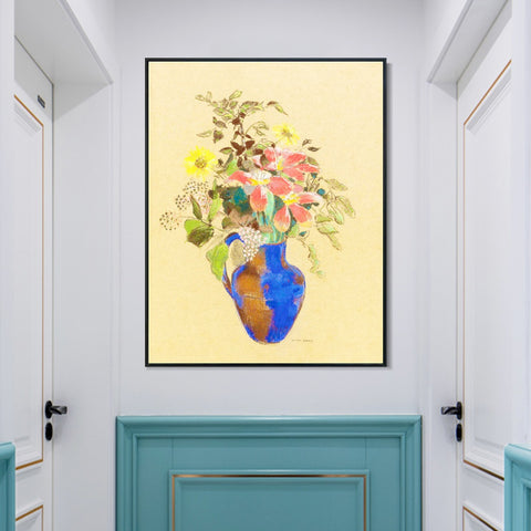 INVIN ART Framed Canvas Series#061 by Odilon Redon Wall Art Living Room Home Office Decorations