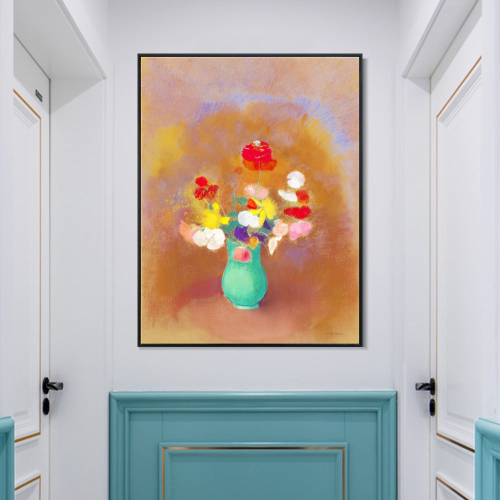 INVIN ART Framed Canvas Series#065 by Odilon Redon Wall Art Living Room Home Office Decorations