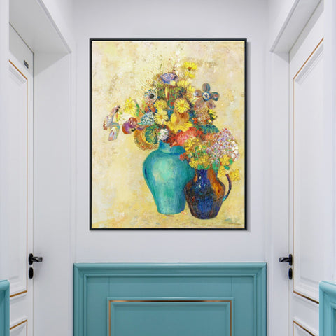 INVIN ART Framed Canvas Series#066 by Odilon Redon Wall Art Living Room Home Office Decorations