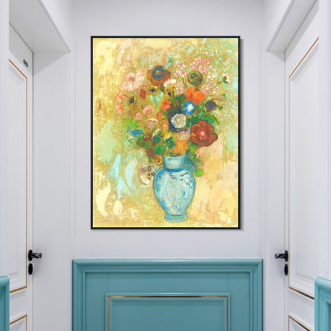 INVIN ART Framed Canvas Series#067 by Odilon Redon Wall Art Living Room Home Office Decorations
