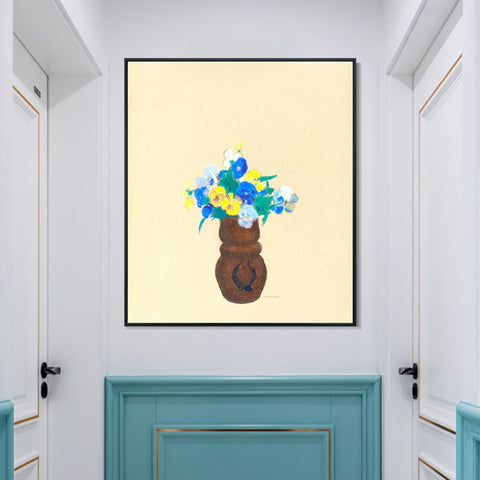 INVIN ART Framed Canvas Series#072 by Odilon Redon Wall Art Living Room Home Office Decorations