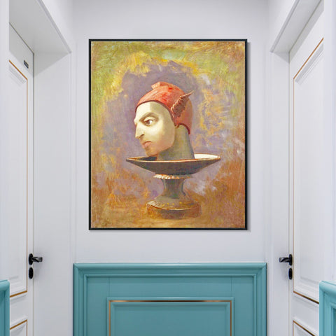 INVIN ART Framed Canvas Series#074 by Odilon Redon Wall Art Living Room Home Office Decorations