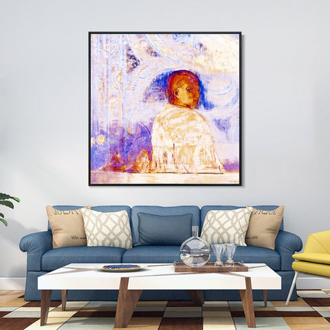 INVIN ART Framed Canvas Series#076 by Odilon Redon Wall Art Living Room Home Office Decorations