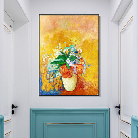 INVIN ART Framed Canvas Series#078 by Odilon Redon Wall Art Living Room Home Office Decorations