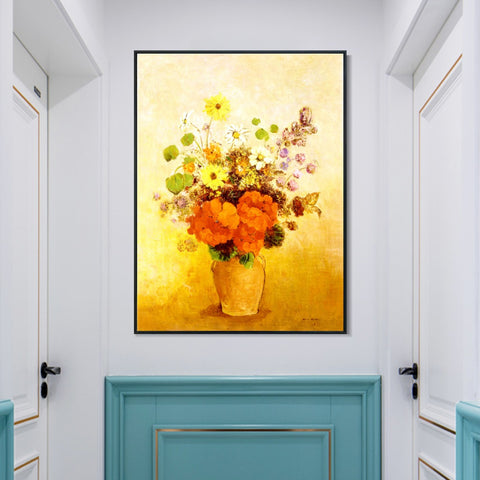 INVIN ART Framed Canvas Series#079 by Odilon Redon Wall Art Living Room Home Office Decorations