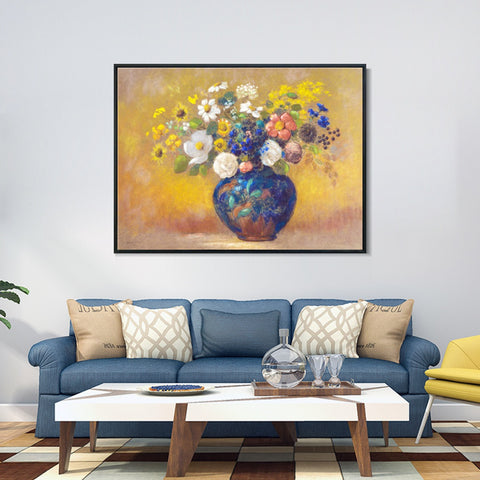 INVIN ART Framed Canvas Series#086 by Odilon Redon Wall Art Living Room Home Office Decorations