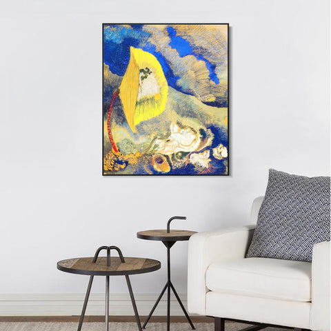INVIN ART Framed Canvas Series#093 by Odilon Redon Wall Art Living Room Home Office Decorations