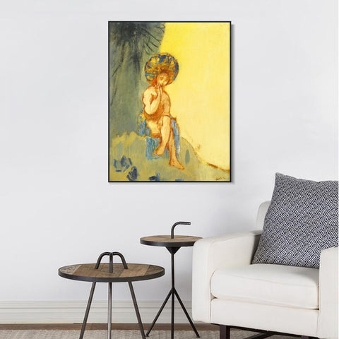INVIN ART Framed Canvas Series#094 by Odilon Redon Wall Art Living Room Home Office Decorations
