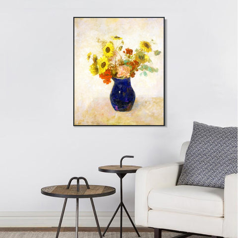 INVIN ART Framed Canvas Series#100 by Odilon Redon Wall Art Living Room Home Office Decorations