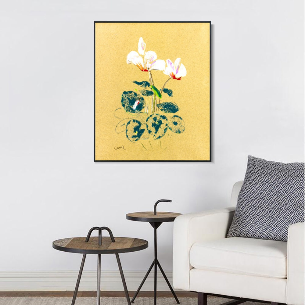 INVIN ART Framed Canvas Series#108 by Odilon Redon Wall Art Living Room Home Office Decorations