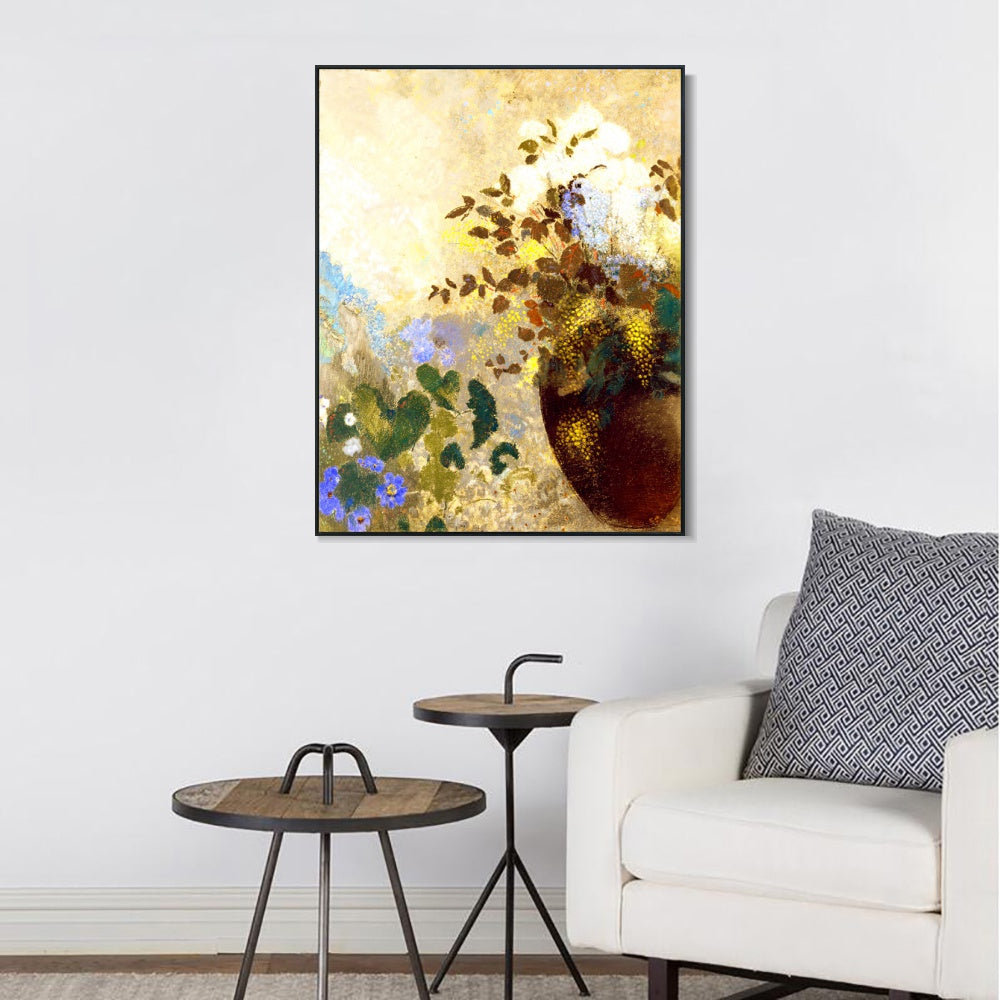 INVIN ART Framed Canvas Series#113 by Odilon Redon Wall Art Living Room Home Office Decorations