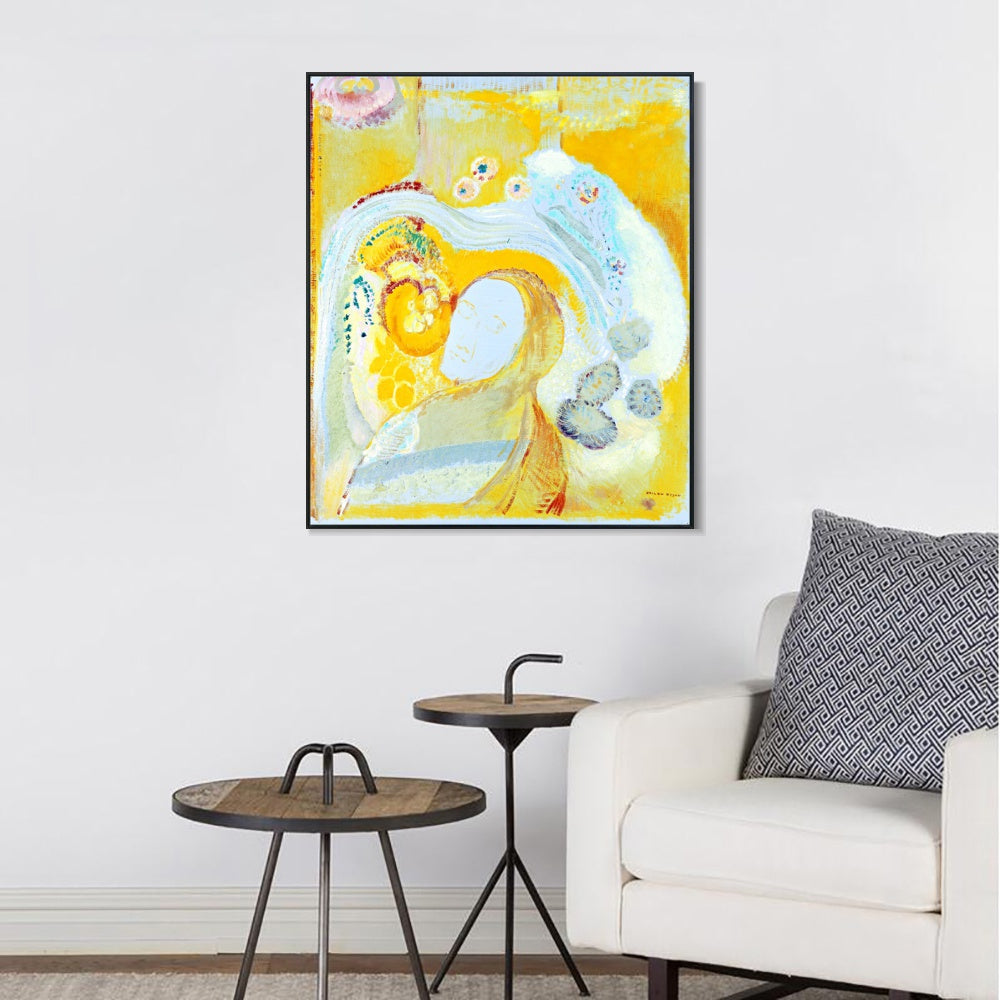 INVIN ART Framed Canvas Series#122 by Odilon Redon Wall Art Living Room Home Office Decorations