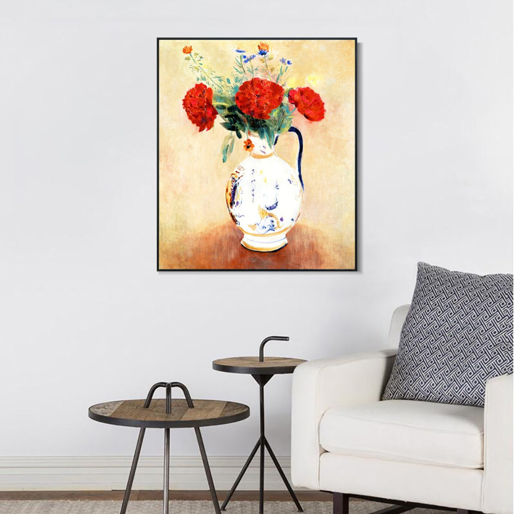 INVIN ART Framed Canvas Series#123 by Odilon Redon Wall Art Living Room Home Office Decorations