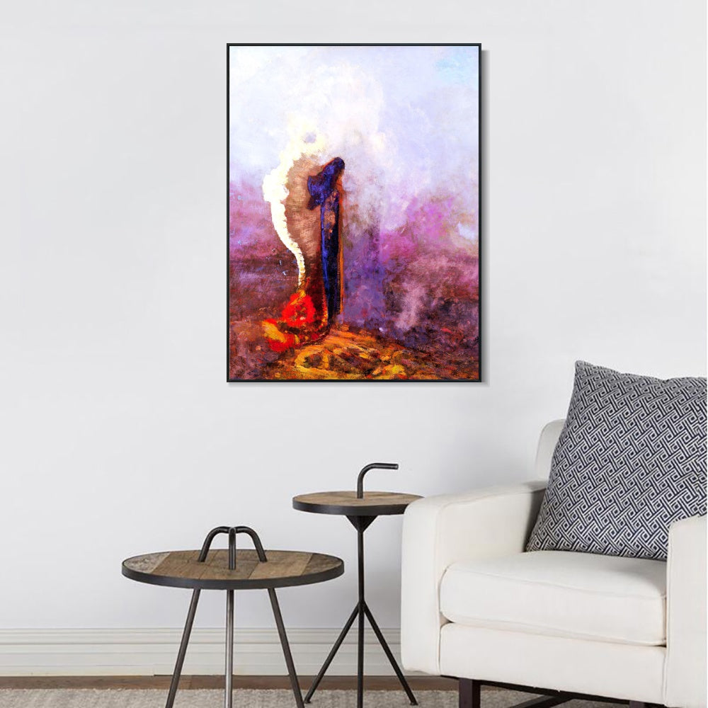 INVIN ART Framed Canvas Series#129 by Odilon Redon Wall Art Living Room Home Office Decorations