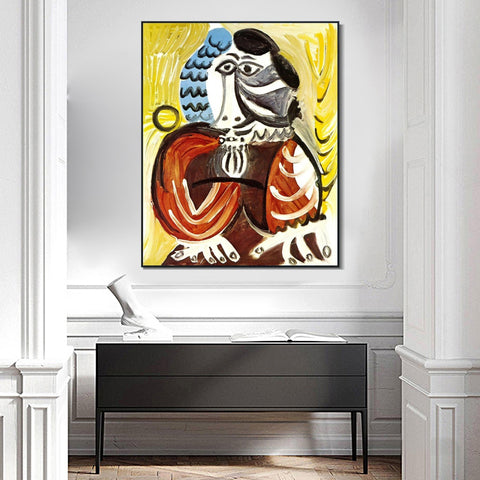 INVIN ART Framed Canvas Giclee Print Art Series#366 by Pablo Picasso Wall Art Living Room Home Office Decorations