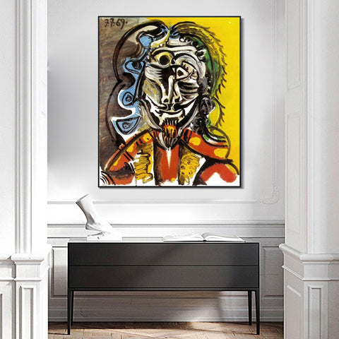INVIN ART Framed Canvas Giclee Print Art Series#367 by Pablo Picasso Wall Art Living Room Home Office Decorations