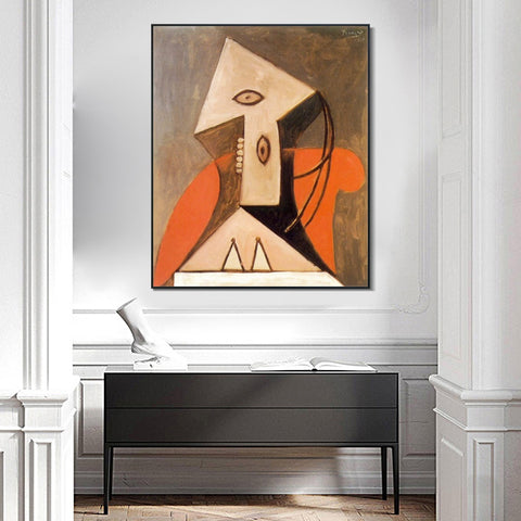 INVIN ART Framed Canvas Giclee Print Art 1929 Femme dans un fauteuil rouge by Pablo Picasso Wall Art Living Room Home Office Decorations