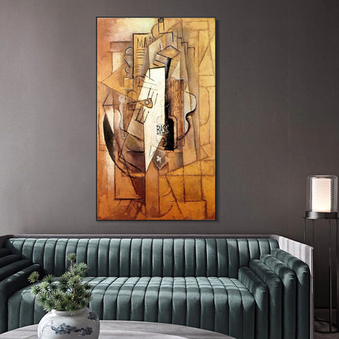 INVIN ART Framed Canvas Giclee Print Art Series#386 by Pablo Picasso Wall Art Living Room Home Office Decorations