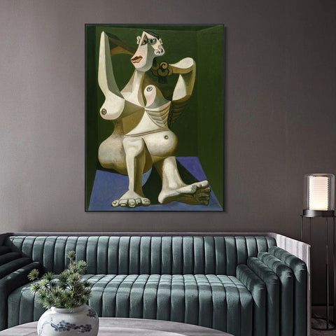 INVIN ART Framed Canvas Giclee Print Art Series#387 by Pablo Picasso Wall Art Living Room Home Office Decorations