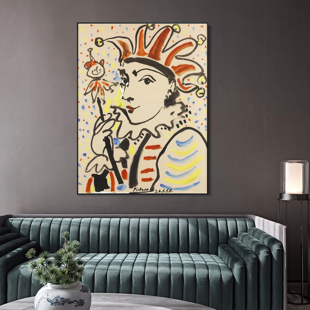INVIN ART Framed Canvas Giclee Print Art Series#392 by Pablo Picasso Wall Art