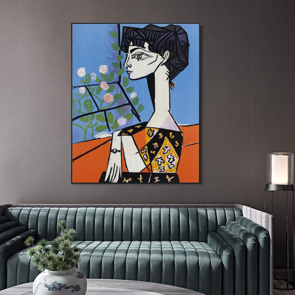 INVIN ART Framed Canvas Giclee Print Art Series#394 by Pablo Picasso Wall Art