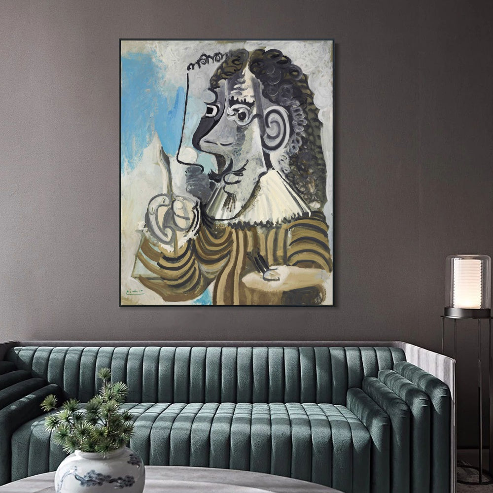 INVIN ART Framed Canvas Giclee Print Art Series#407 by Pablo Picasso Wall Art