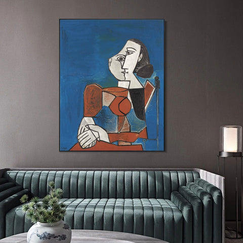 INVIN ART Framed Canvas Giclee Print Art Series#410 by Pablo Picasso Wall Art Living Room Home Office Decorations
