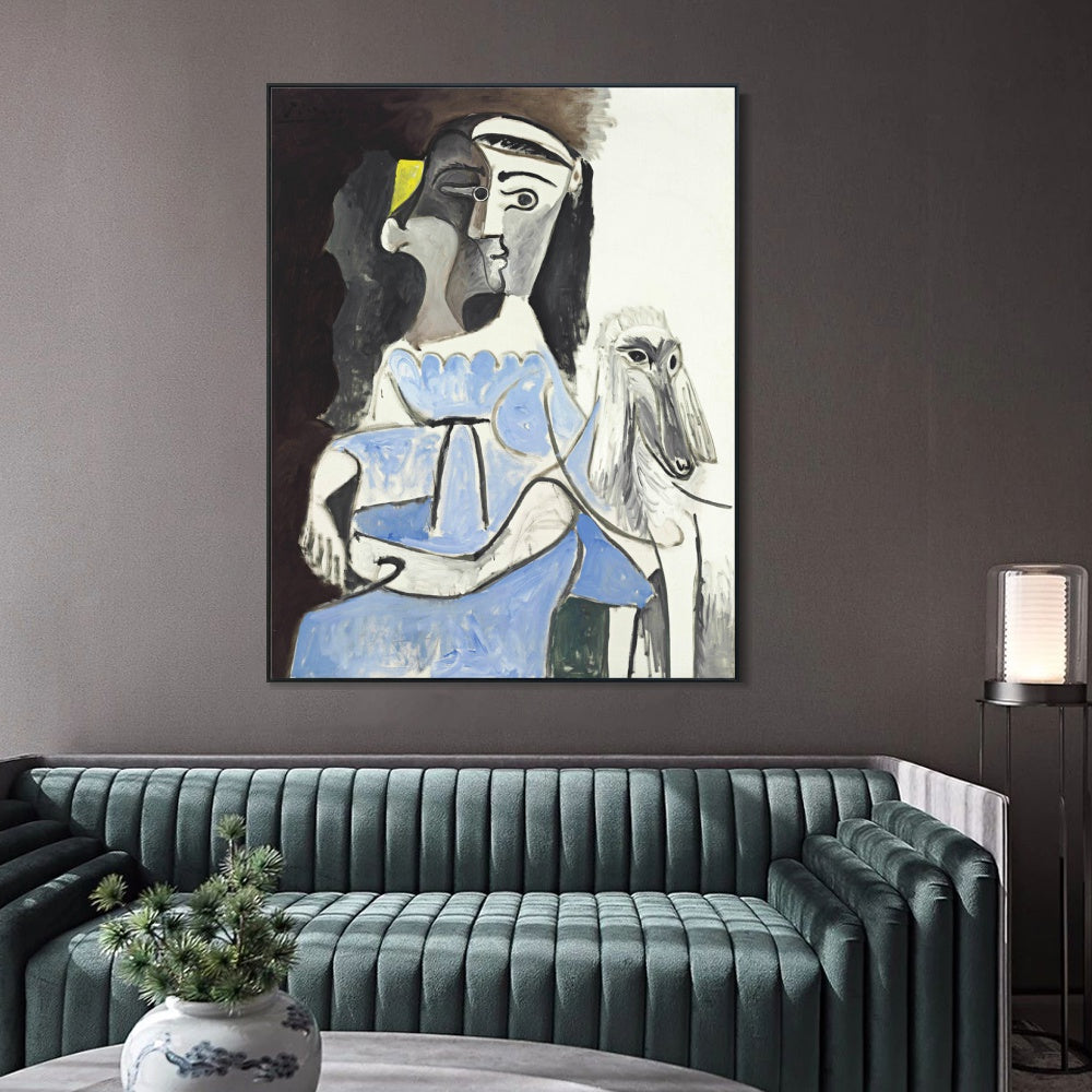 INVIN ART Framed Canvas Giclee Print Art Series#413 by Pablo Picasso Wall Art