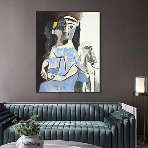 INVIN ART Framed Canvas Giclee Print Art Series#413 by Pablo Picasso Wall Art Living Room Home Office Decorations