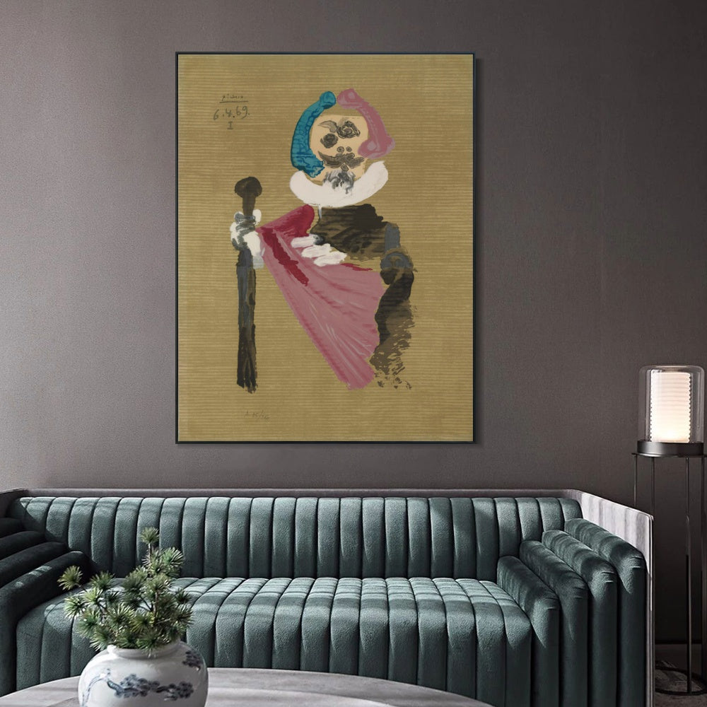 INVIN ART Framed Canvas Giclee Print Art Series#416 by Pablo Picasso Wall Art