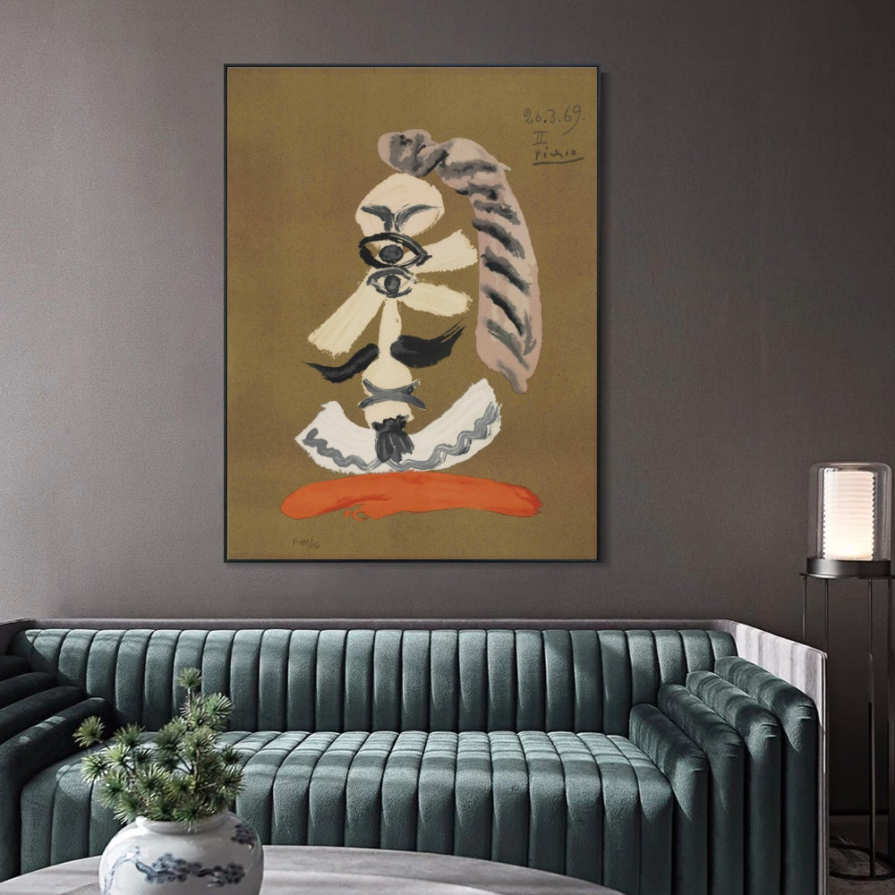 INVIN ART Framed Canvas Giclee Print Art Series#420 by Pablo Picasso Wall Art