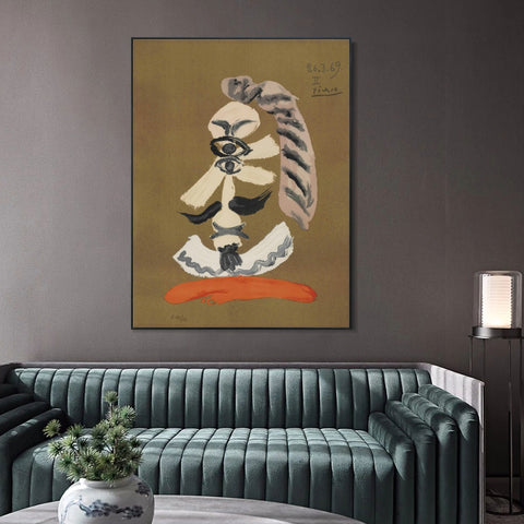 INVIN ART Framed Canvas Giclee Print Art Series#420 by Pablo Picasso Wall Art Living Room Home Office Decorations