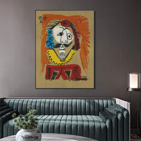 INVIN ART Framed Canvas Giclee Print Art Series#421 by Pablo Picasso Wall Art Living Room Home Office Decorations