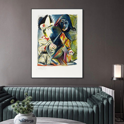 INVIN ART Framed Canvas Giclee Print Art Series#423 by Pablo Picasso Wall Art Living Room Home Office Decorations