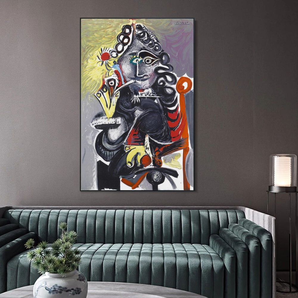 INVIN ART Framed Canvas Giclee Print Art Series#434 by Pablo Picasso Wall Art
