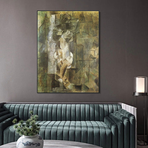 INVIN ART Framed Canvas Giclee Print Art Series#435 by Pablo Picasso Wall Art Living Room Home Office Decorations