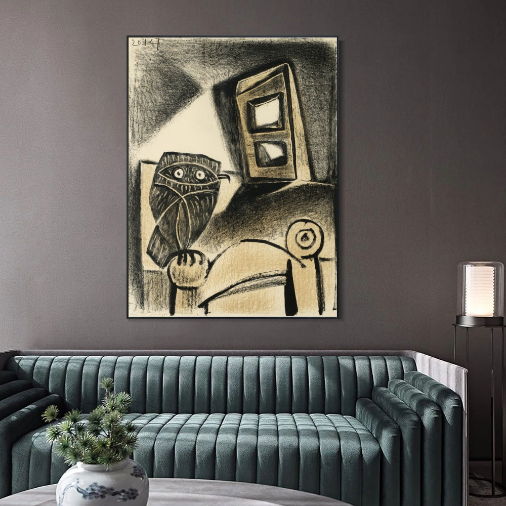 INVIN ART Framed Canvas Giclee Print Art Series#438 by Pablo Picasso Wall Art