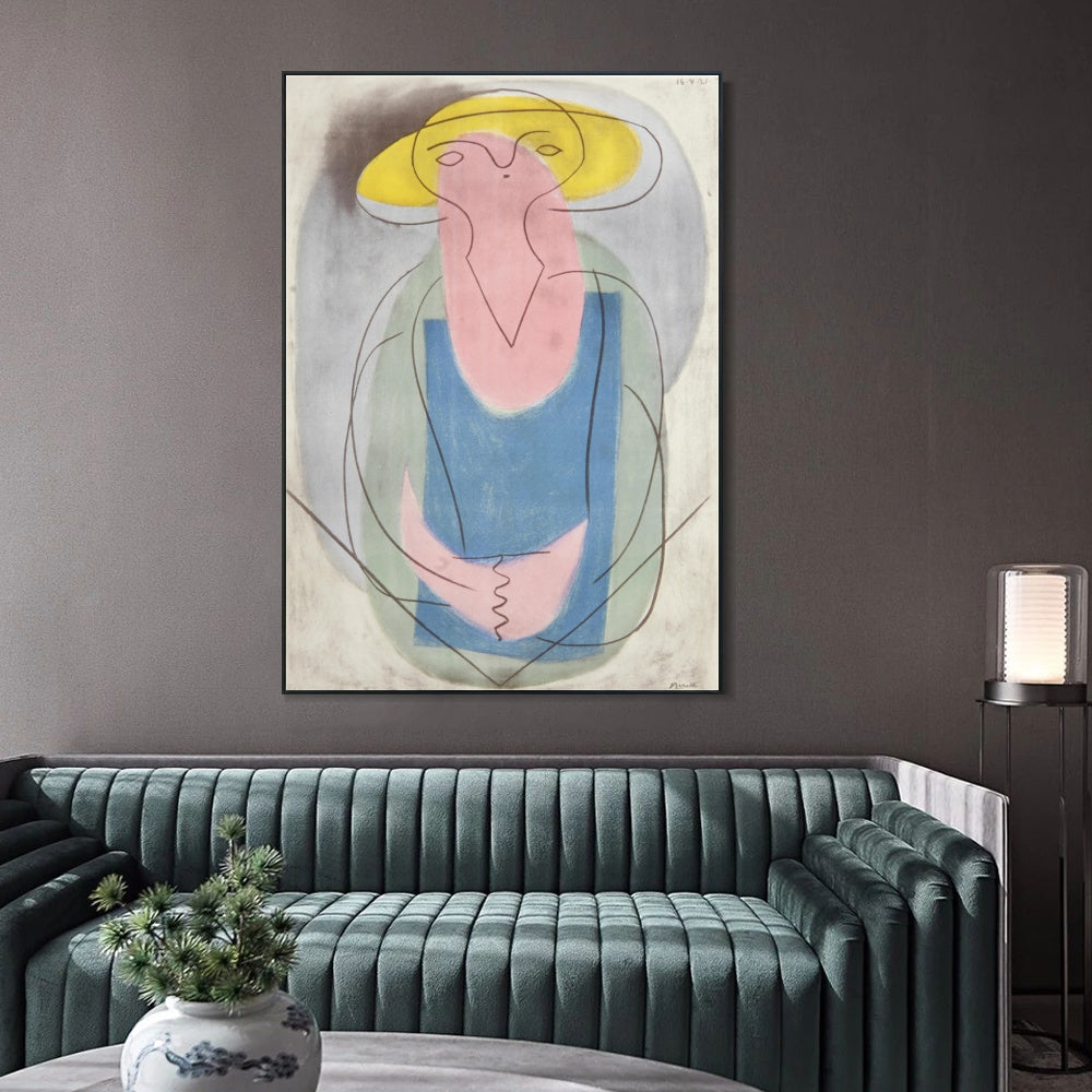 INVIN ART Framed Canvas Giclee Print Art Series#439 by Pablo Picasso Wall Art