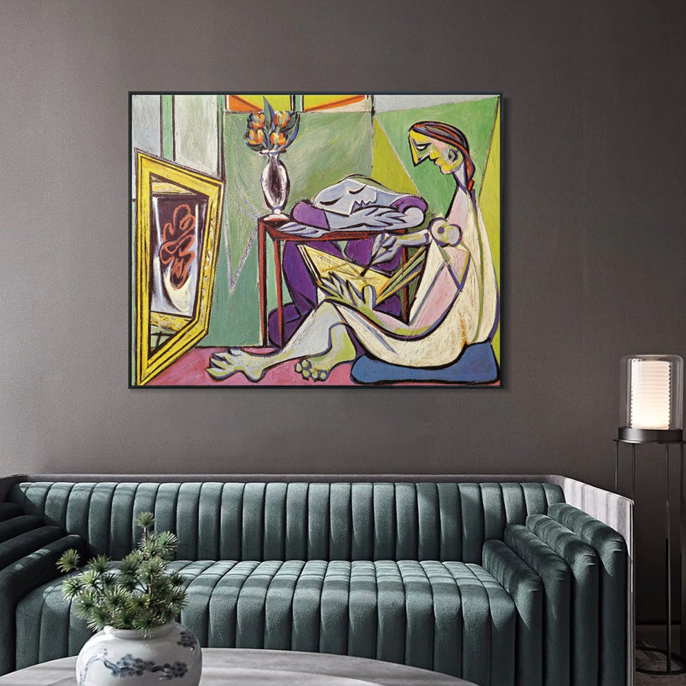 INVIN ART Framed Canvas Giclee Print Art Series#443 by Pablo Picasso Wall Art