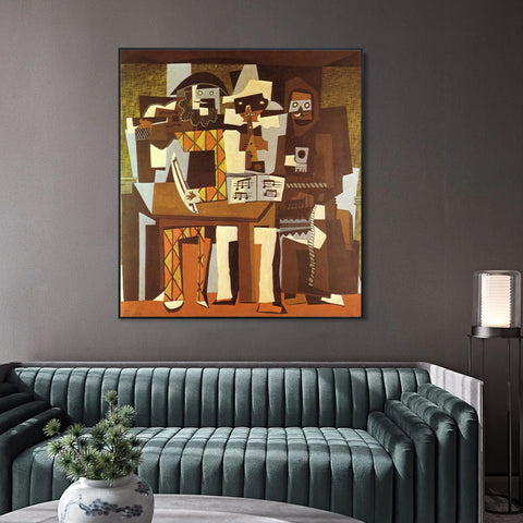 INVIN ART Framed Canvas Giclee Print Art Series#445 by Pablo Picasso Wall Art Living Room Home Office Decorations