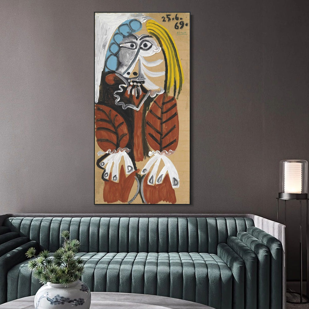 INVIN ART Framed Canvas Giclee Print Art Series#450 by Pablo Picasso Wall Art