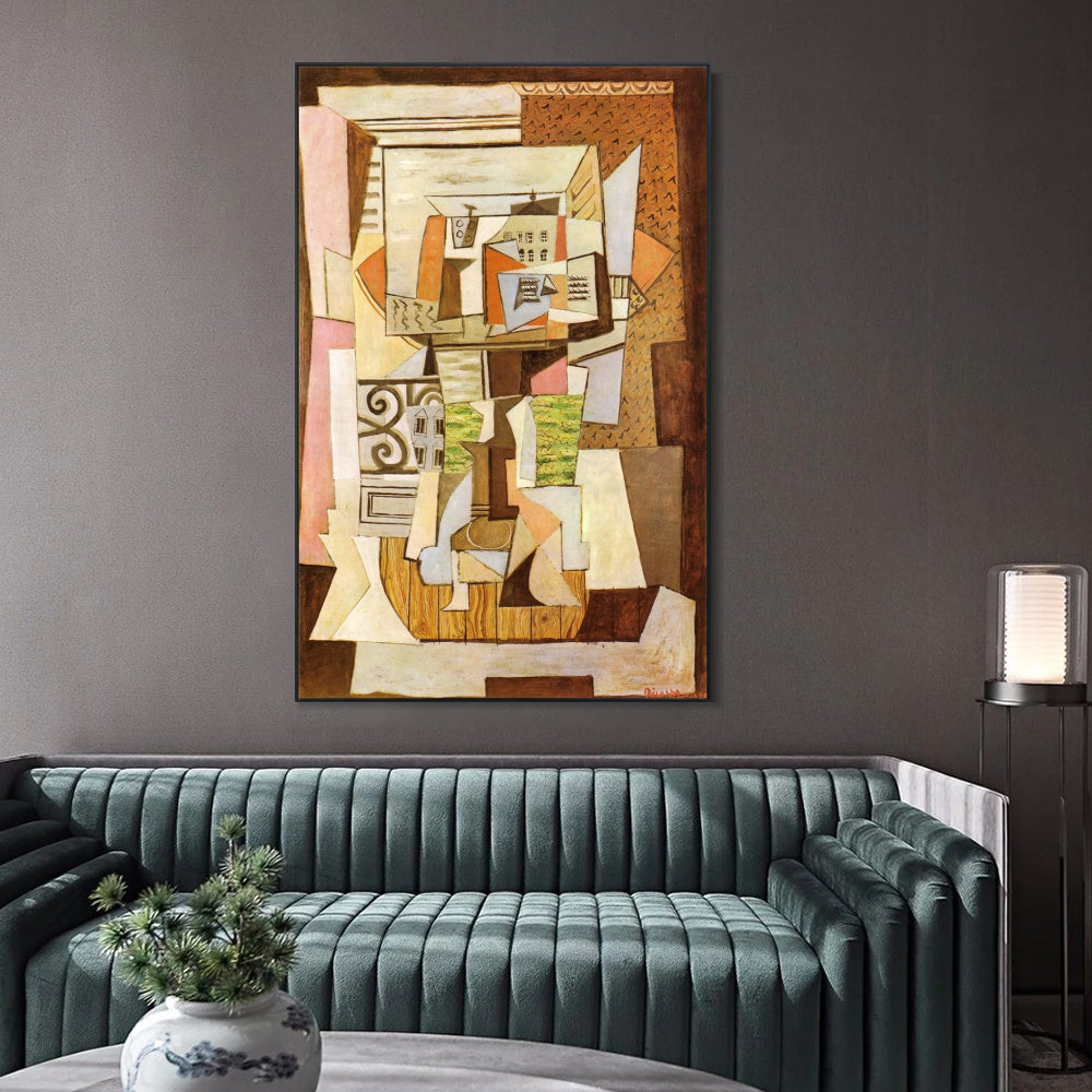 INVIN ART Framed Canvas Giclee Print Art Series#453 by Pablo Picasso Wall Art