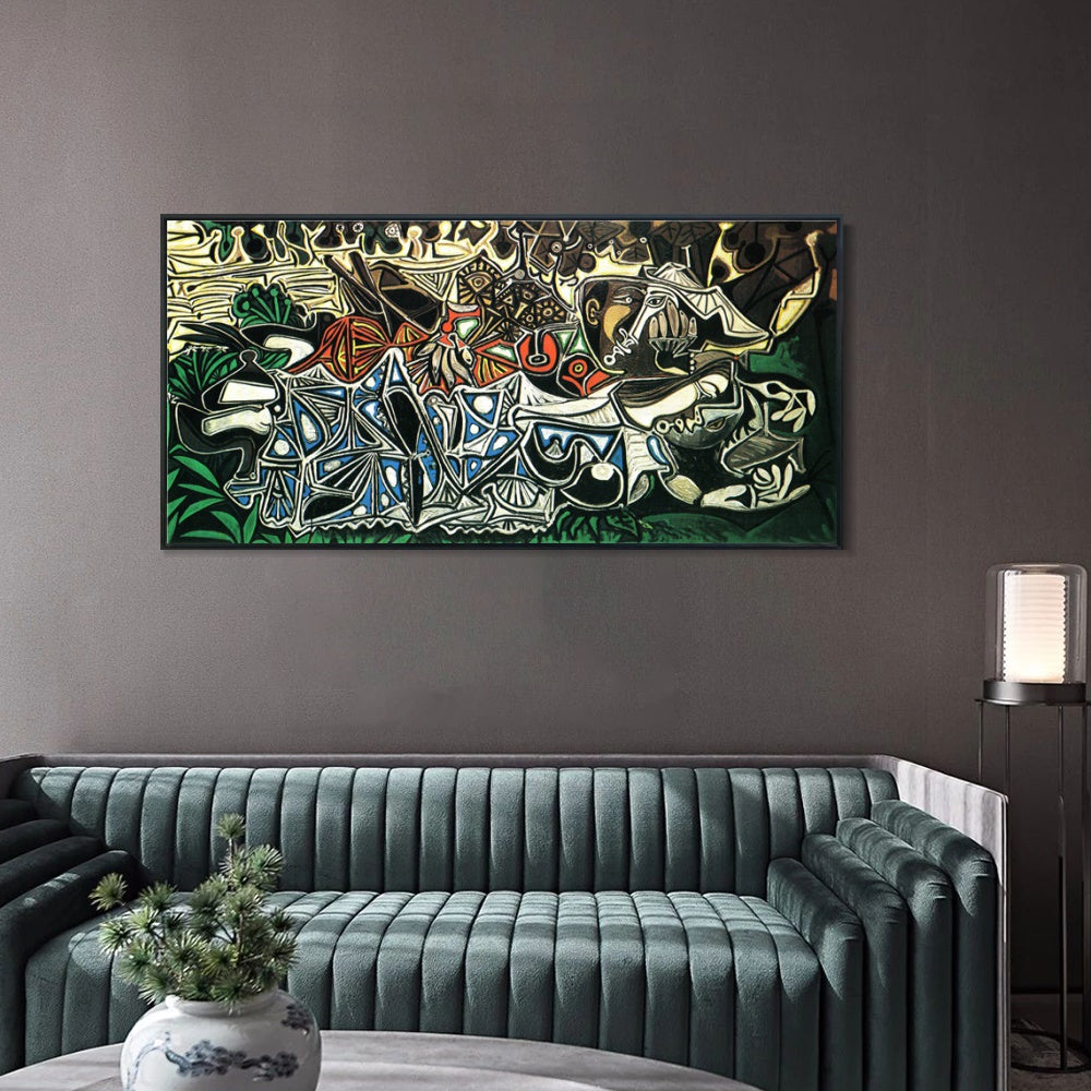 INVIN ART Framed Canvas Giclee Print Art Series#456 by Pablo Picasso Wall Art
