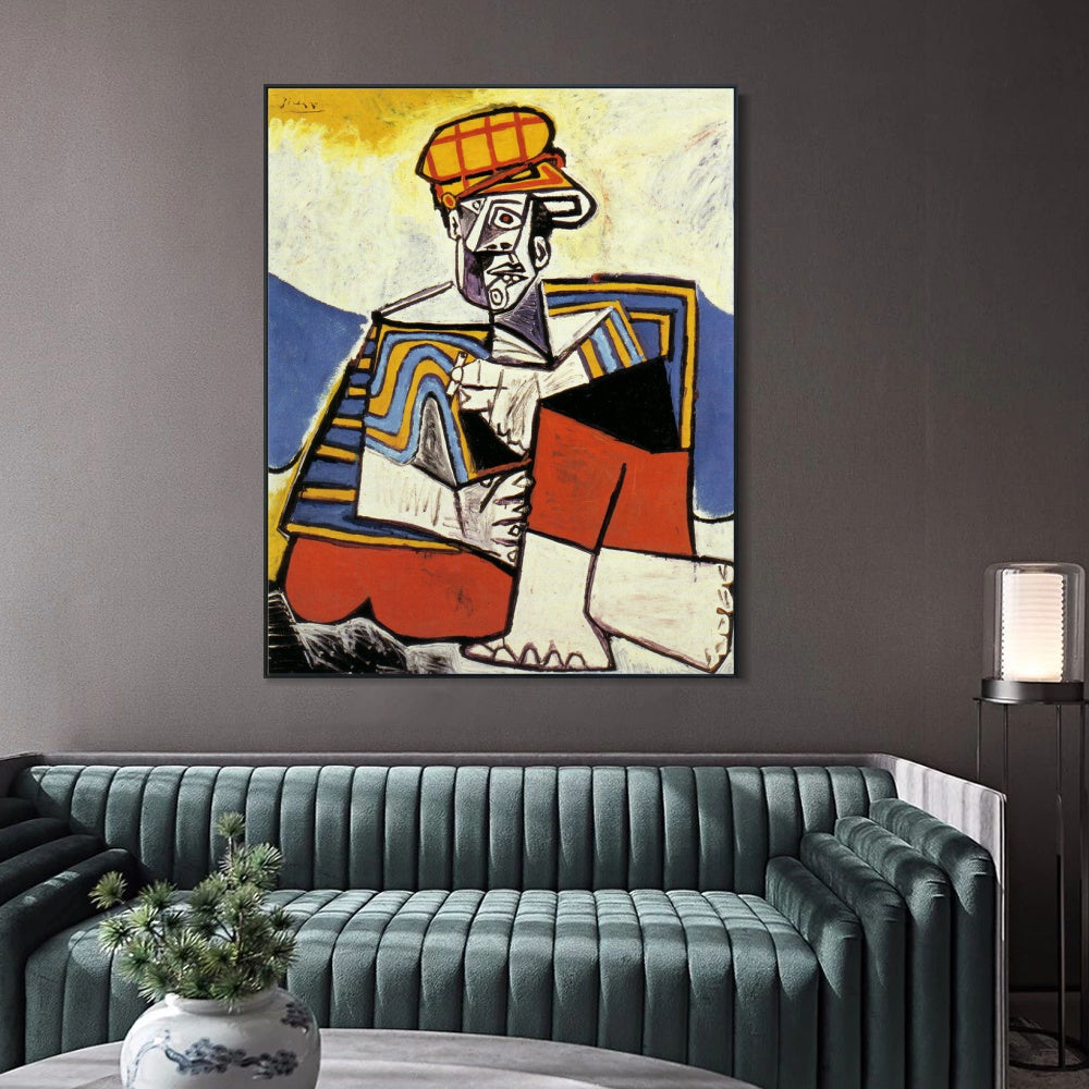 INVIN ART Framed Canvas Giclee Print Art Series#458 by Pablo Picasso Wall Art Living Room Home Office Decorations