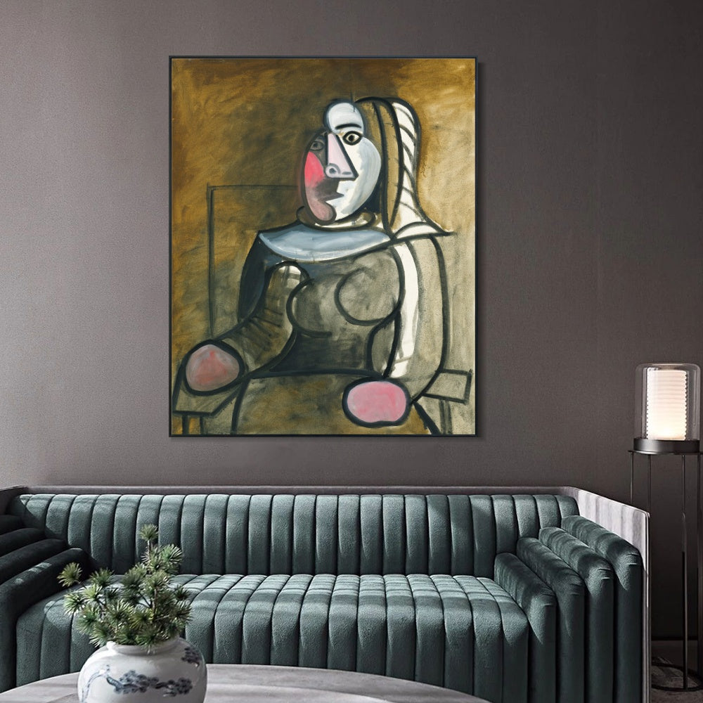 INVIN ART Framed Canvas Giclee Print Art Series#463 by Pablo Picasso Wall Art