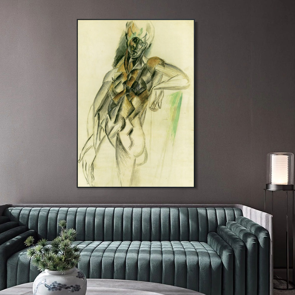 INVIN ART Framed Canvas Giclee Print Art 1909 Nude standing upright by Pablo Picasso Wall Art