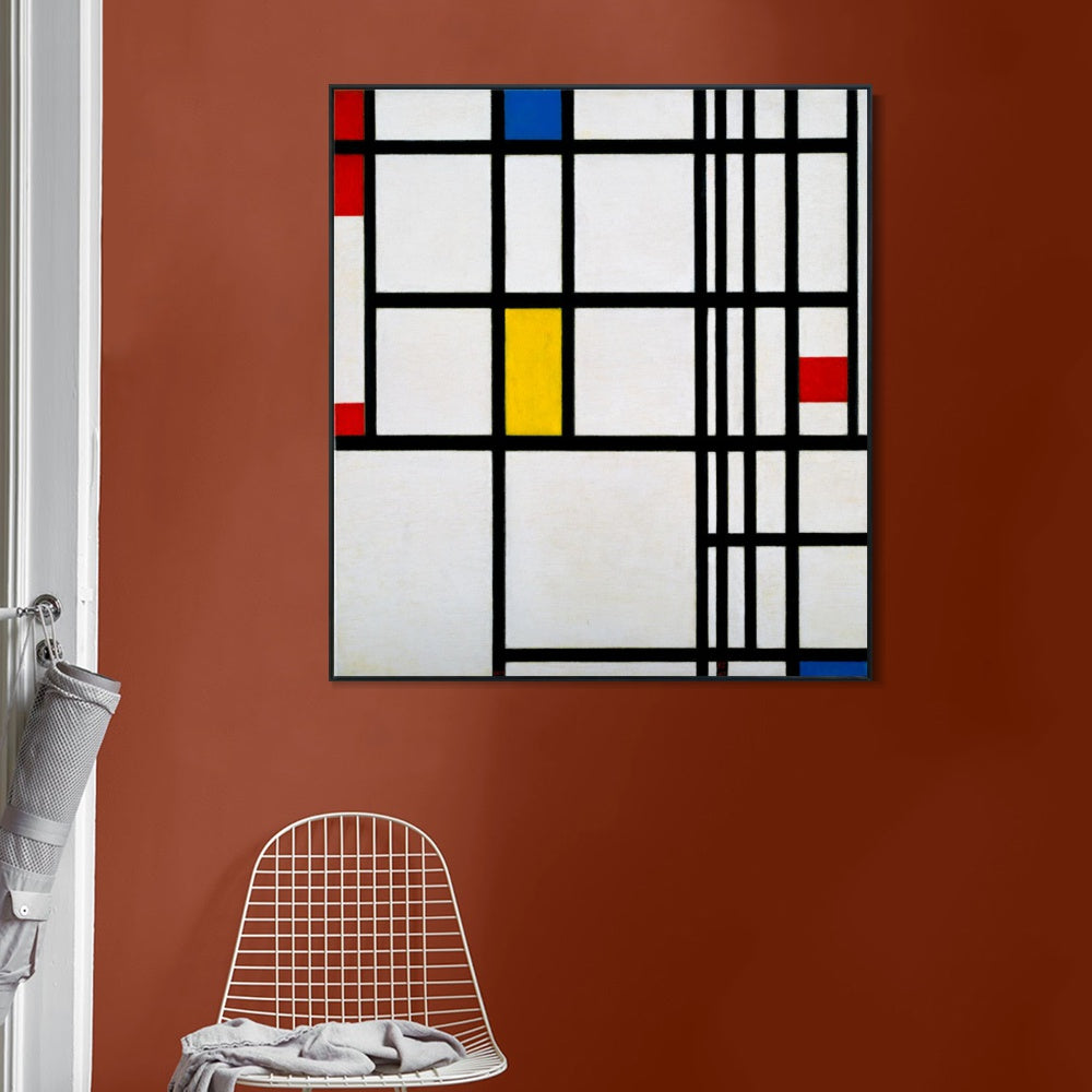 INVIN ART Framed Canvas Series#003 by Piet Cornelies Mondrian Wall Art Living Room Home Office Decorations