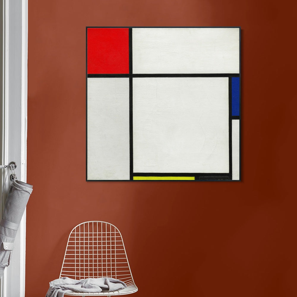 INVIN ART Framed Canvas Series#025 by Piet Cornelies Mondrian Wall Art Living Room Home Office Decorations