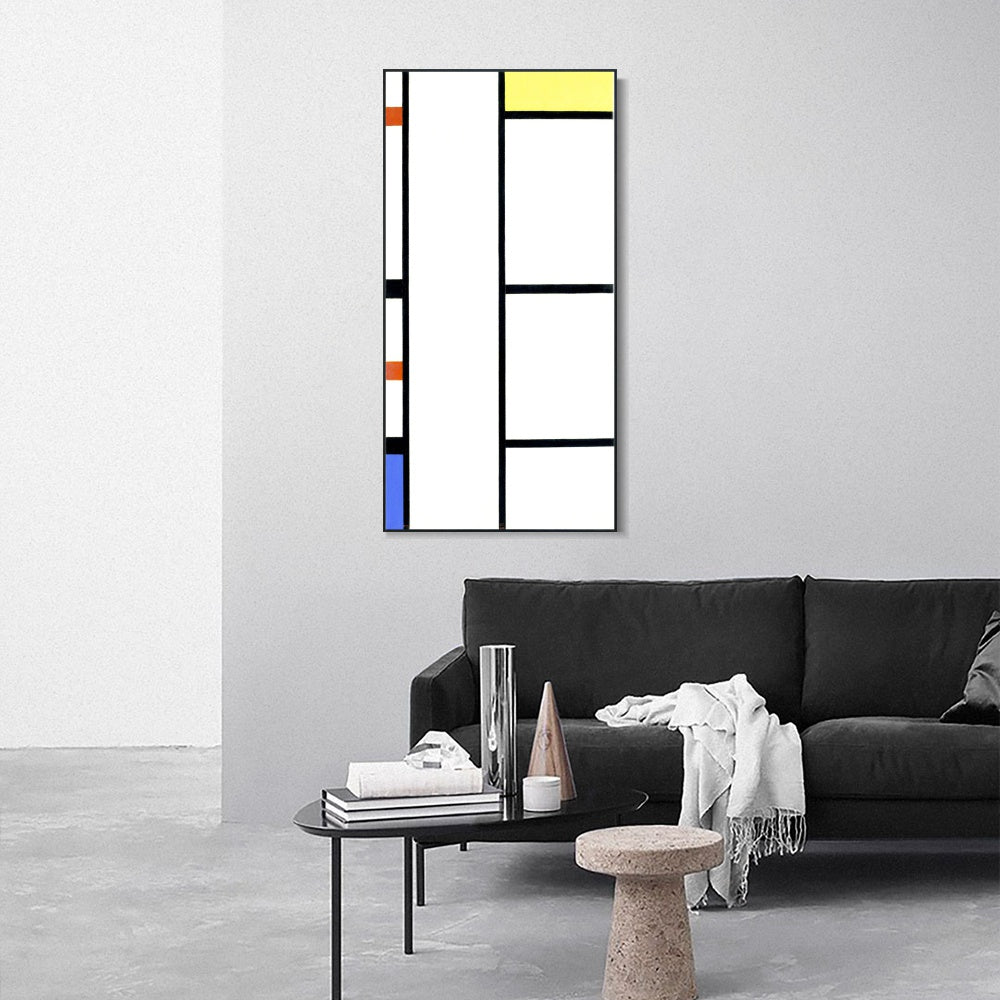 INVIN ART Framed Canvas Series#058 by Piet Cornelies Mondrian Wall Art Living Room Home Office Decorations