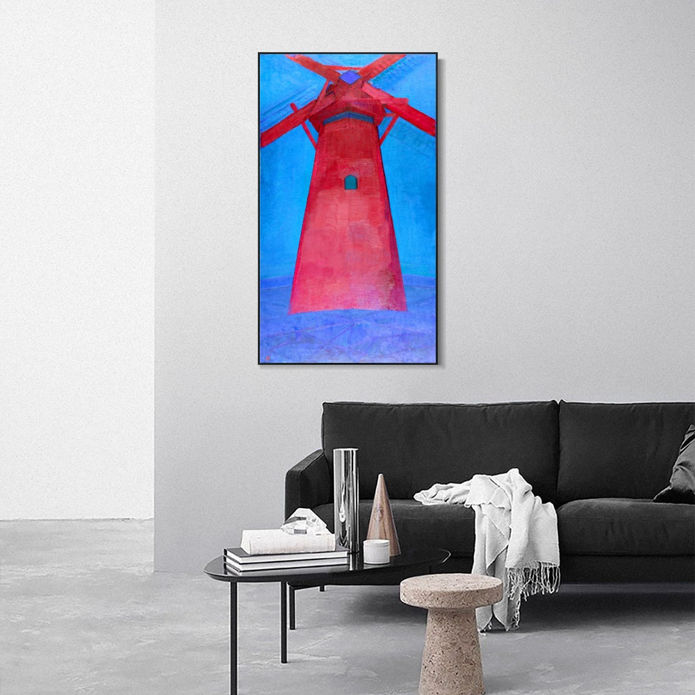 INVIN ART Framed Canvas Series#062 by Piet Cornelies Mondrian Wall Art Living Room Home Office Decorations